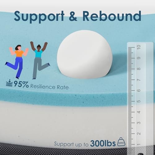 Foldable Mattress – Memory Foam 6 inch Trifold Mattress for Queen 6 Inch