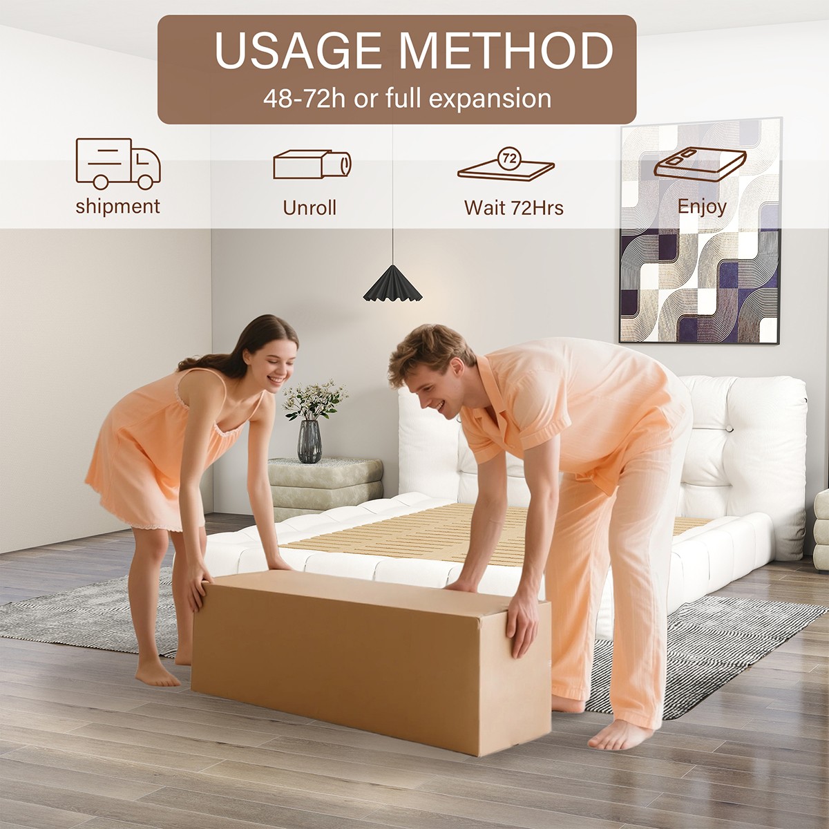 14 Inch Queen Size Hybrid Mattress Gel Memory Foam Pocket Spring Medium Firm Bed