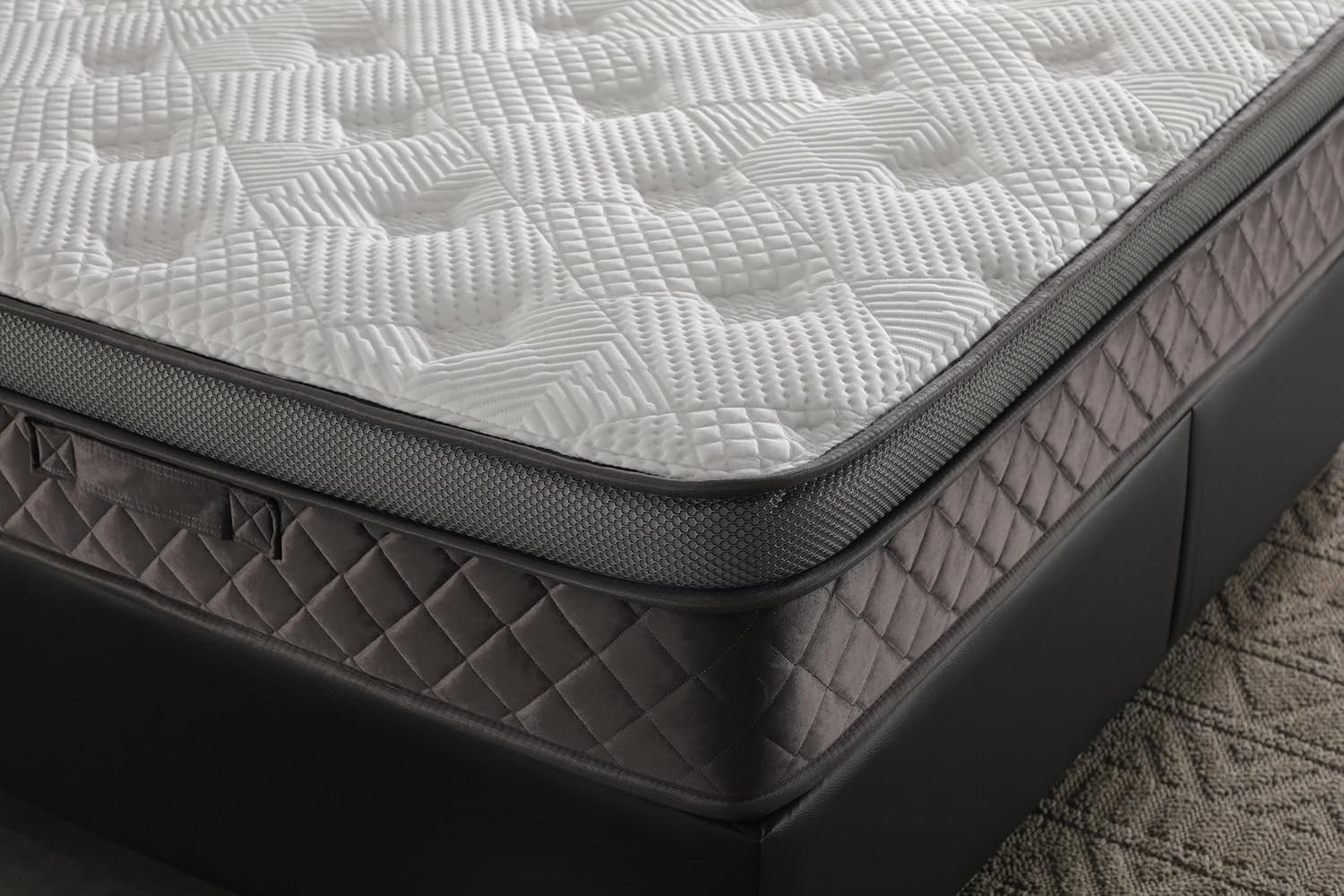 12″ Eurotop Hybrid Mattress – Firm Support & Pocketed Coils – USA Made