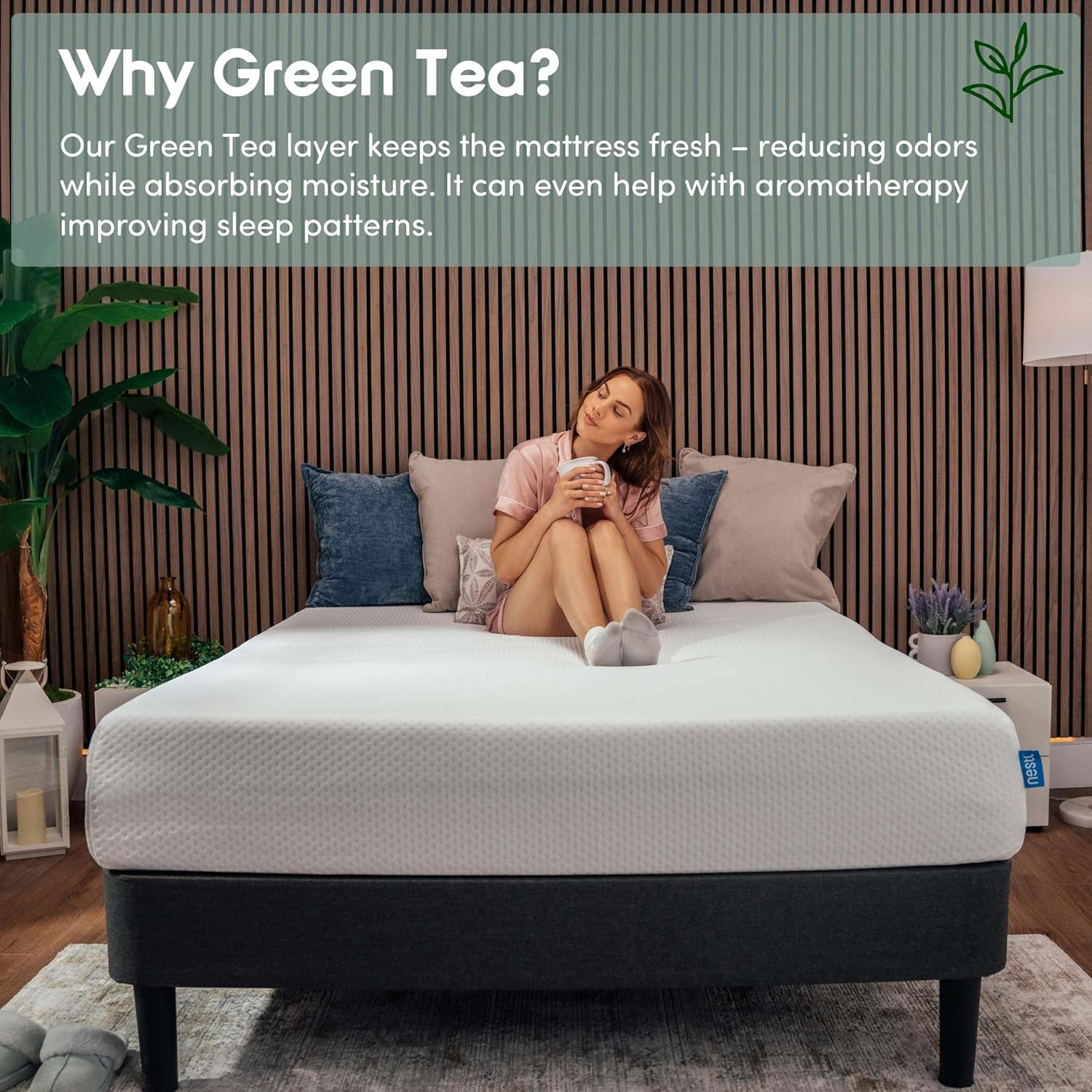 Cooling Green Tea Memory Foam Full Mattress – 8 Inch, CertiPUR-US Certified