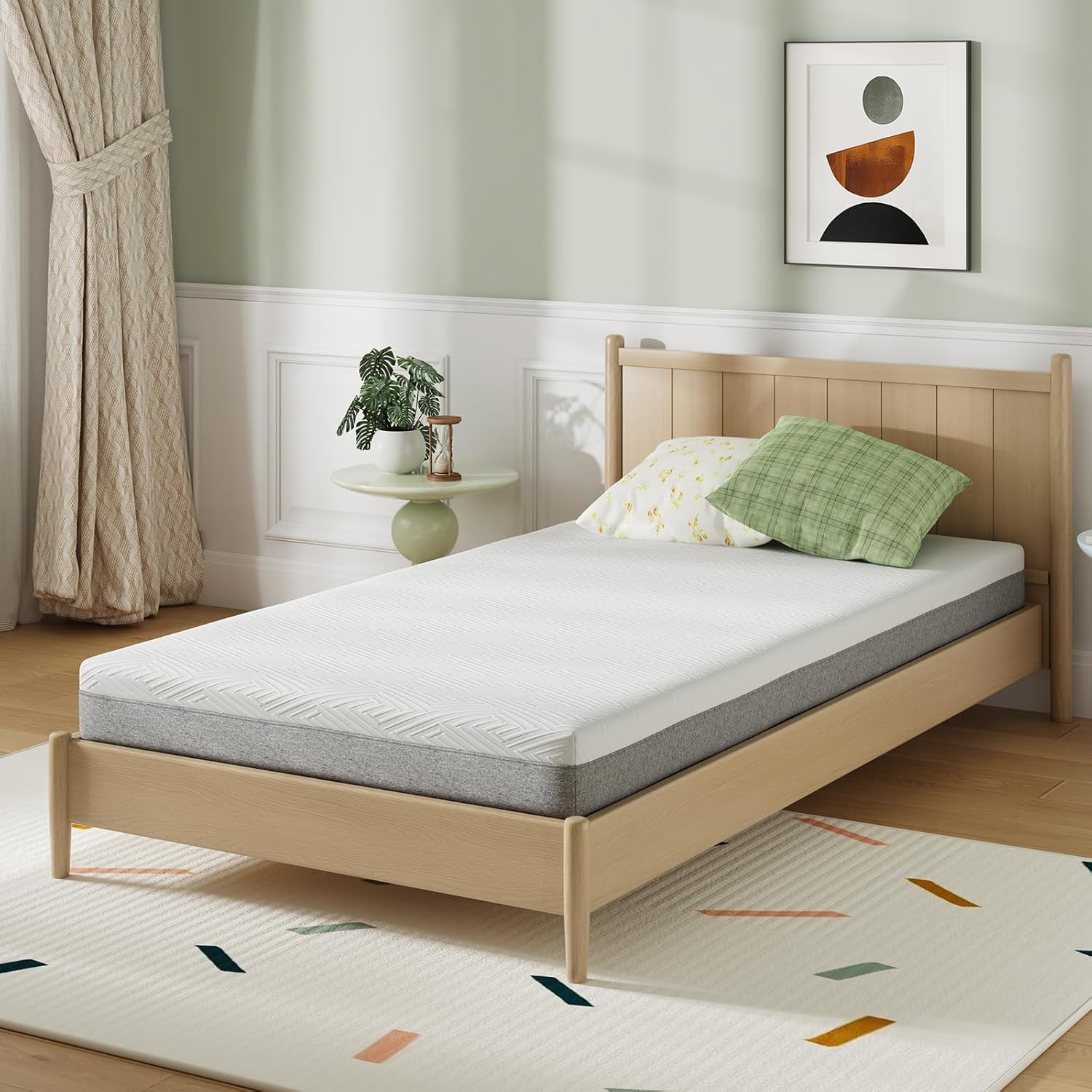 Twin Size Mattress, 6 Inch Twin Mattress for Kids, Gel-Infused Memory Foam Mattr