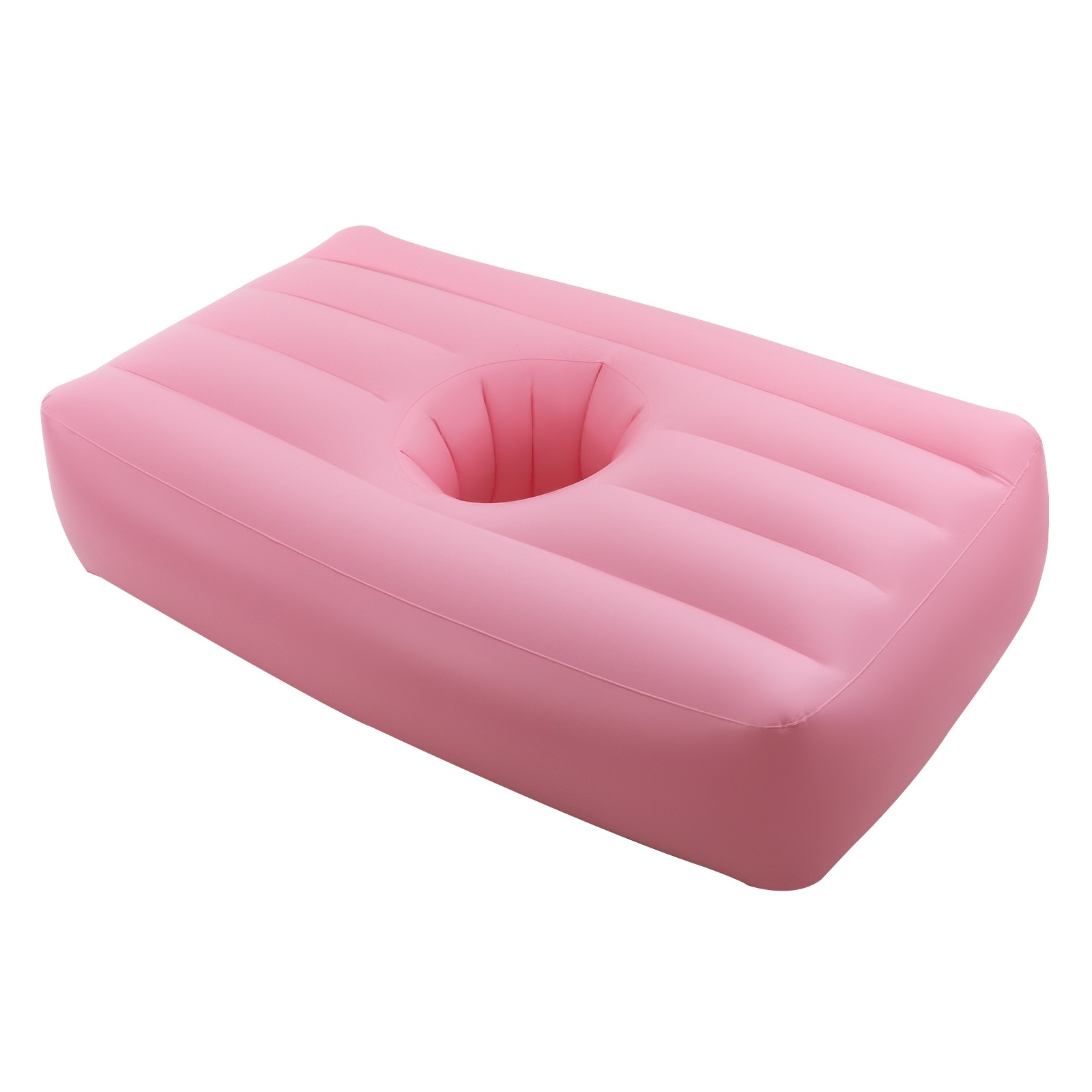 PVC BBL Bed with Hole, Inflatable BBL Bed After Surgery Recovery Mattress Pink