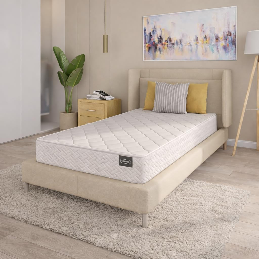 Medium Firm Twin Mattress 6″ Pocket Coil Euro Top – Rolled in a Box