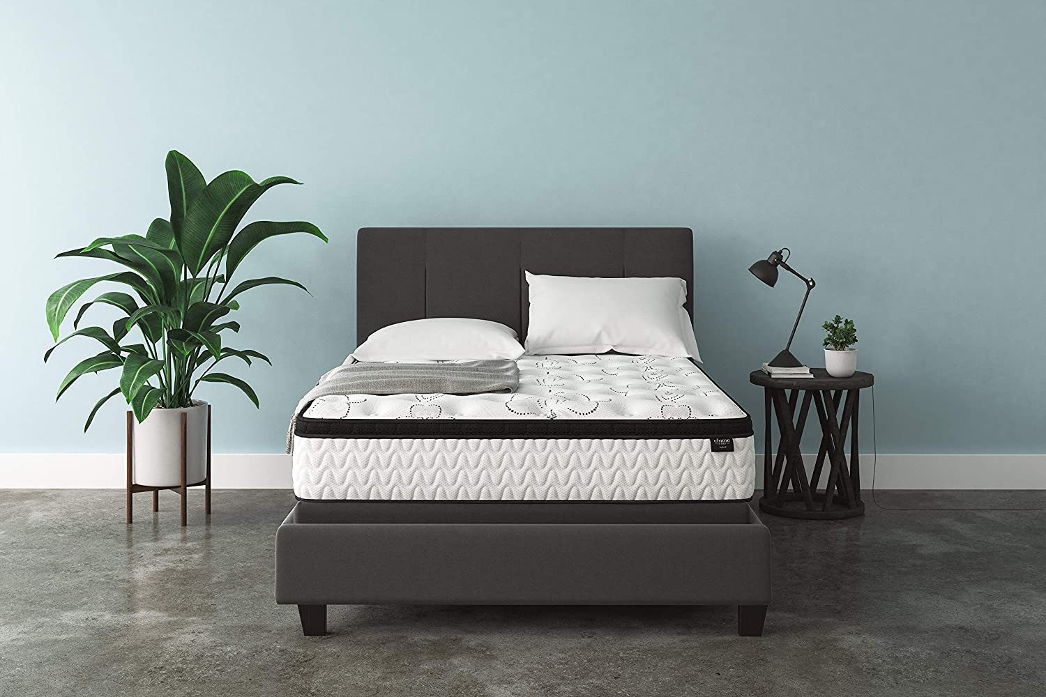 Queen Plush Hybrid Innerspring Mattress High Density Gel Memory Foam Euro Top