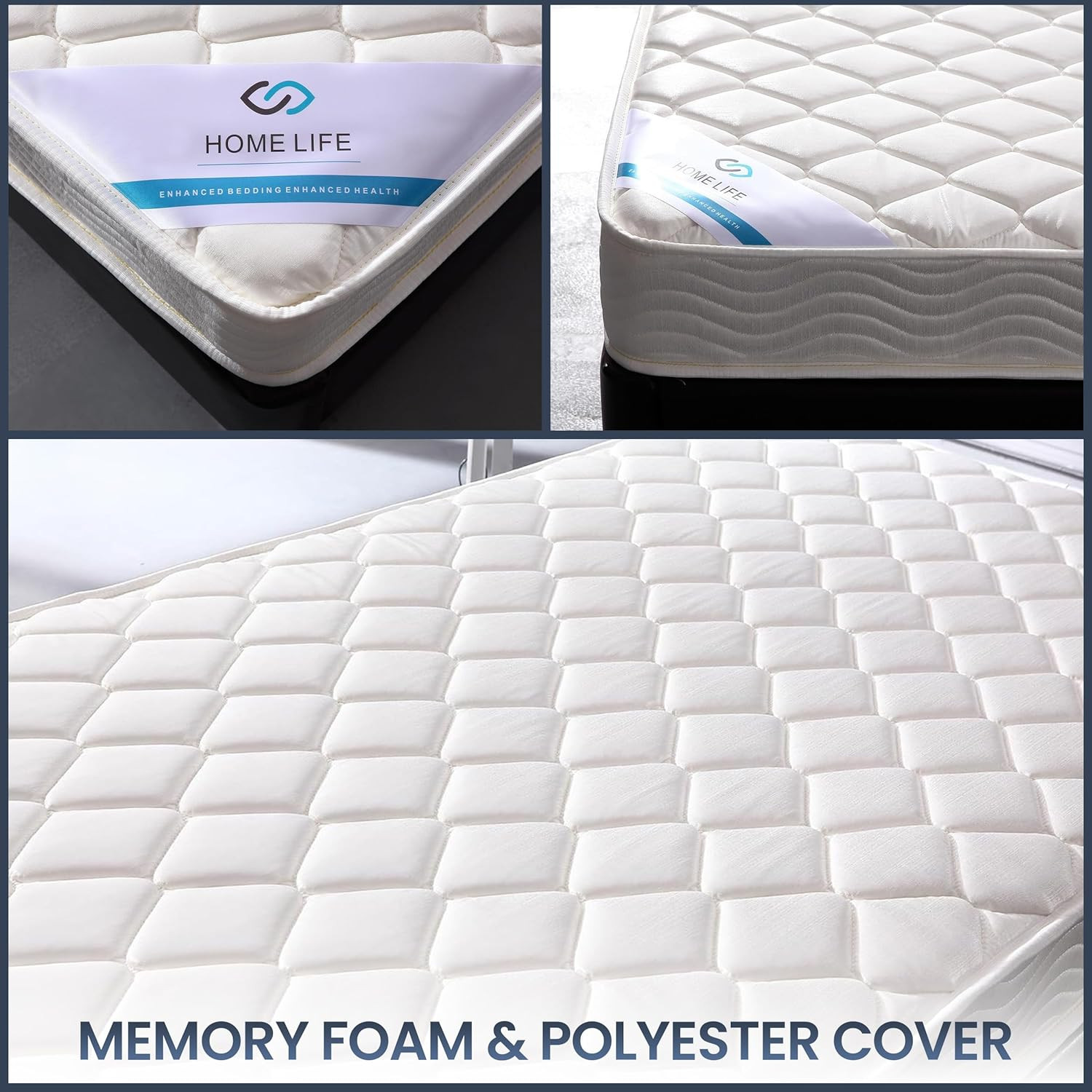 Home Life 6 Inch Twin Bed Mattress – Hybrid Euro Top Comfort Sleep – Eco-Friendl