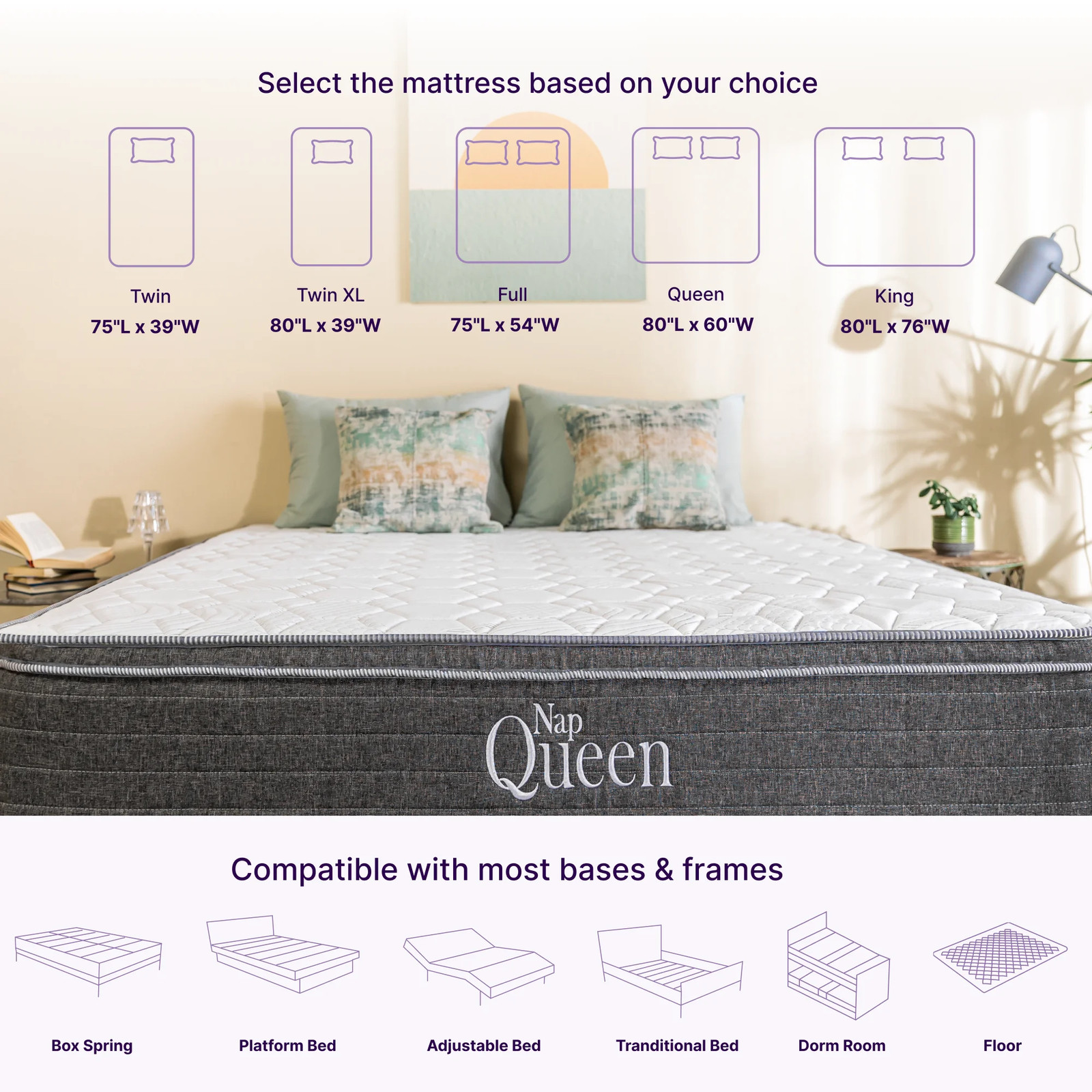 Victoria 10″ Cooling Gel Hybrid Mattress Queen