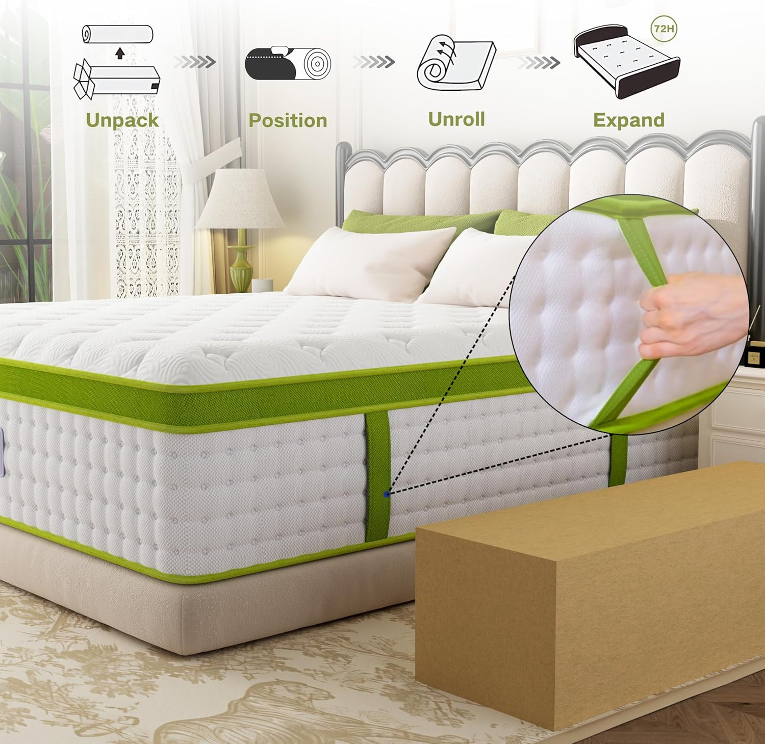 12″ Twin Mattress with Gel Memory Foam & Pocket Springs for Cool Comfort