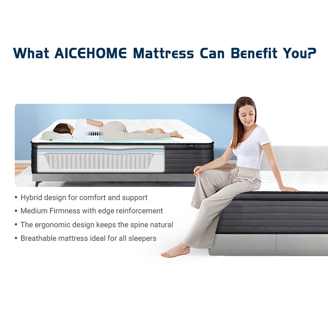 AICEHOME 12 Inch Luxury Mattress Twin Full Queen King Bed Size Mattress in a box