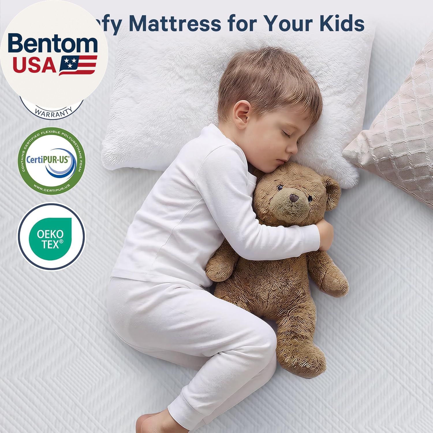 6 Inch Twin Mattress for Kids, Memory Foam Mattress in a Box with Cooling Gel, M
