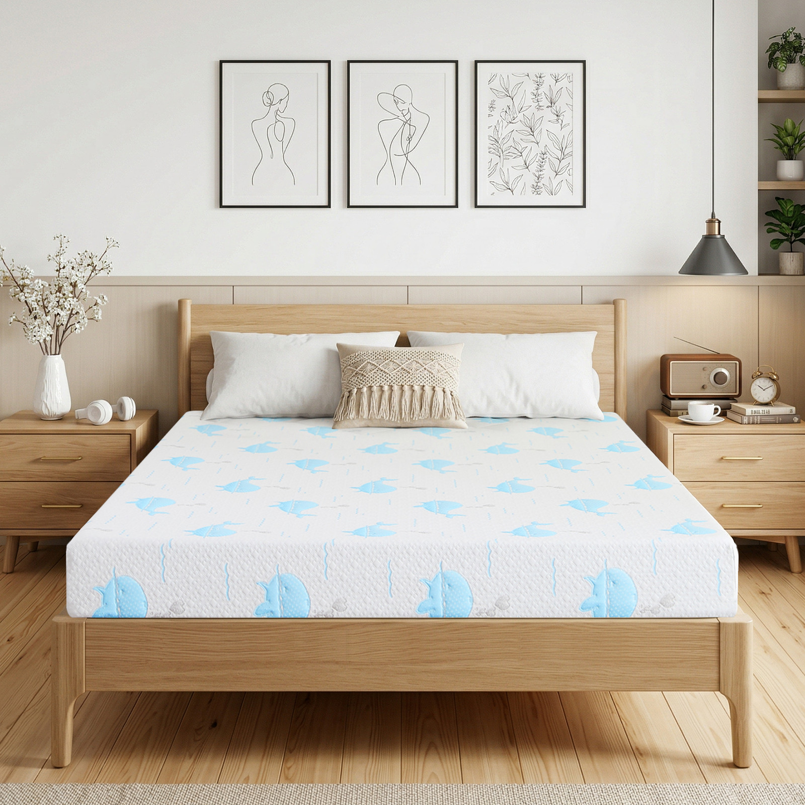 5″ 6″Gel Memory Foam Cooling Mattress with Breathable & Removable Cover in a Box
