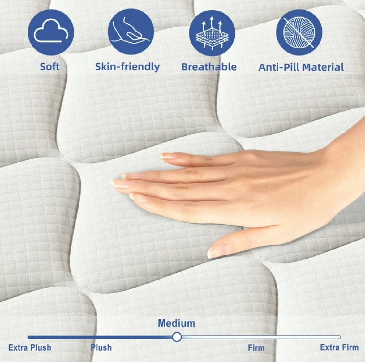 Queen 12 Inch Hybrid Memory Foam Mattress Medium Firm Bed Colchon Queen Bedroom