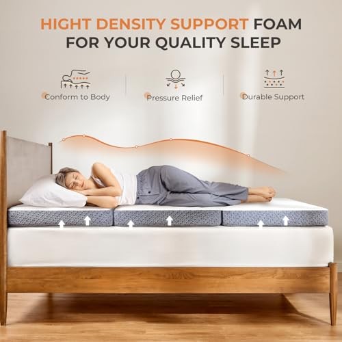 Tri Folding Mattress – 4-inch Foldable Mattress with a Tw” White 4 Inch