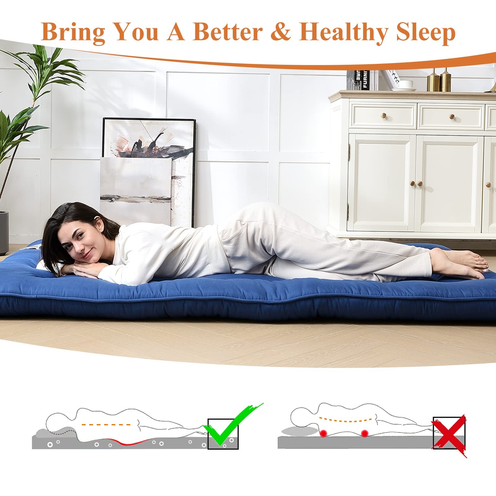 Futon Mattress Thicken Sleeping Mattress For Floor Folding Mattress For Adultski