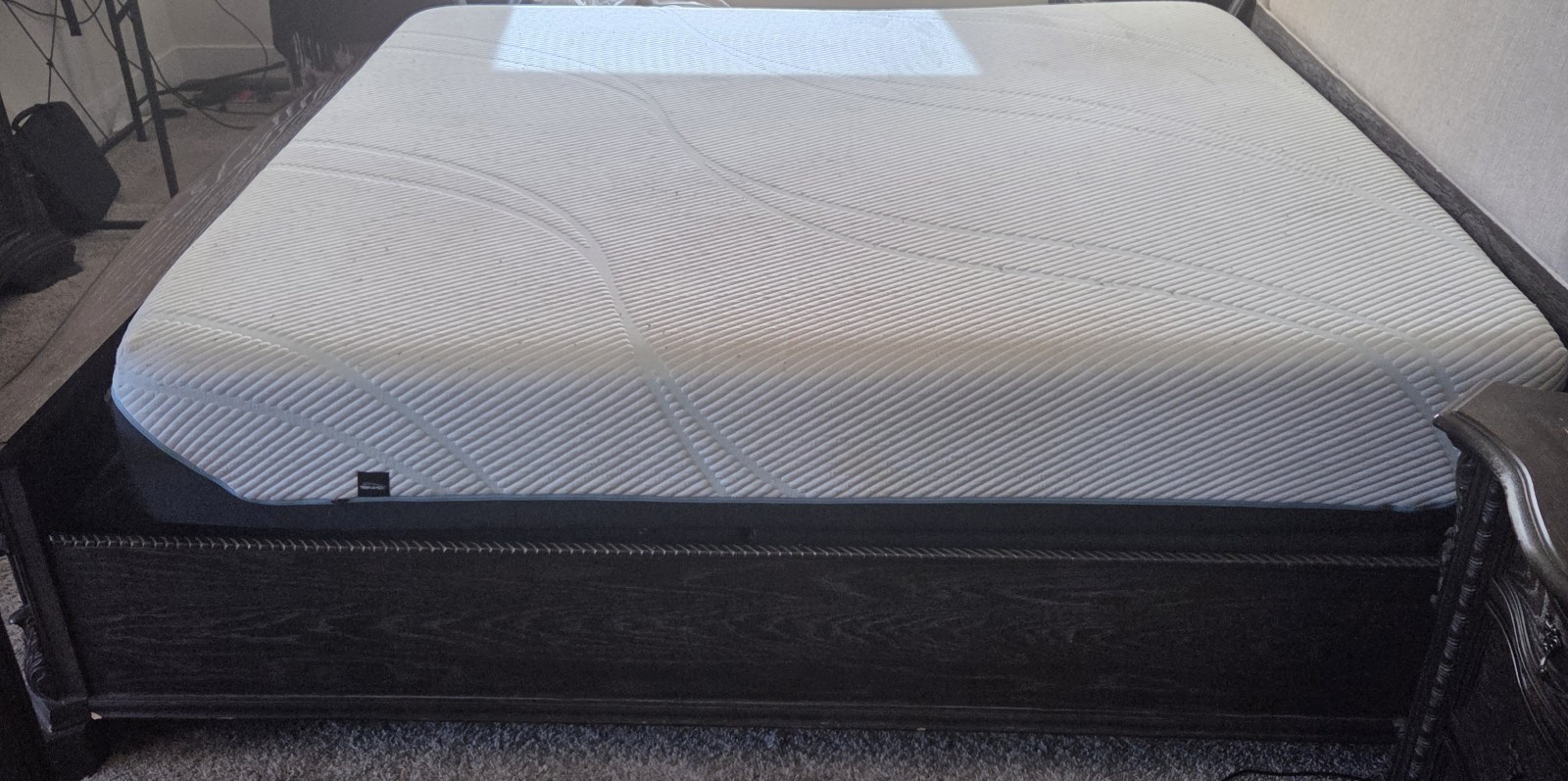 King Tempur-Pedic Memory Foam Mattress, Firm, Breathable Fabric Cover White/Gray
