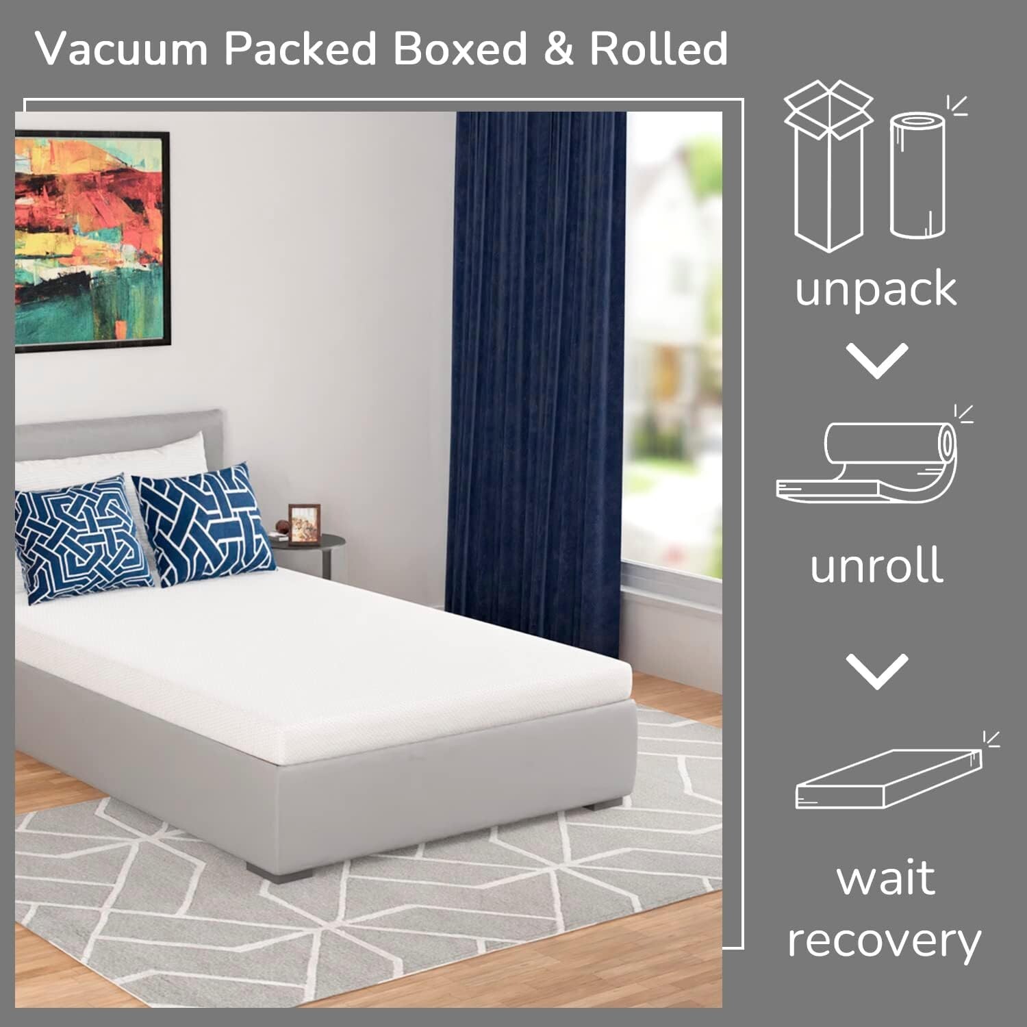 5-Inch Fiberglass-Free Twin Memory Foam Mattress – Gel-Infused for Optimal Sleep