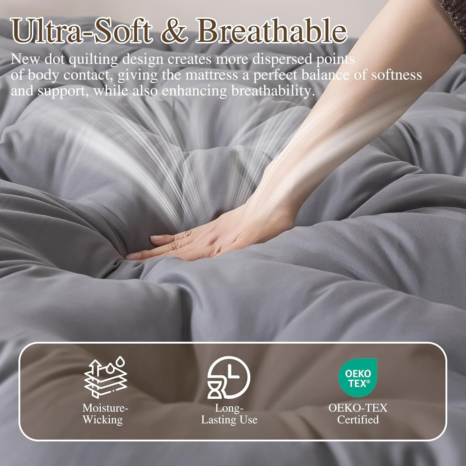 Japanese Futon Mattress Floor Mattress 3″ Tatami Mat,Shredded Memory