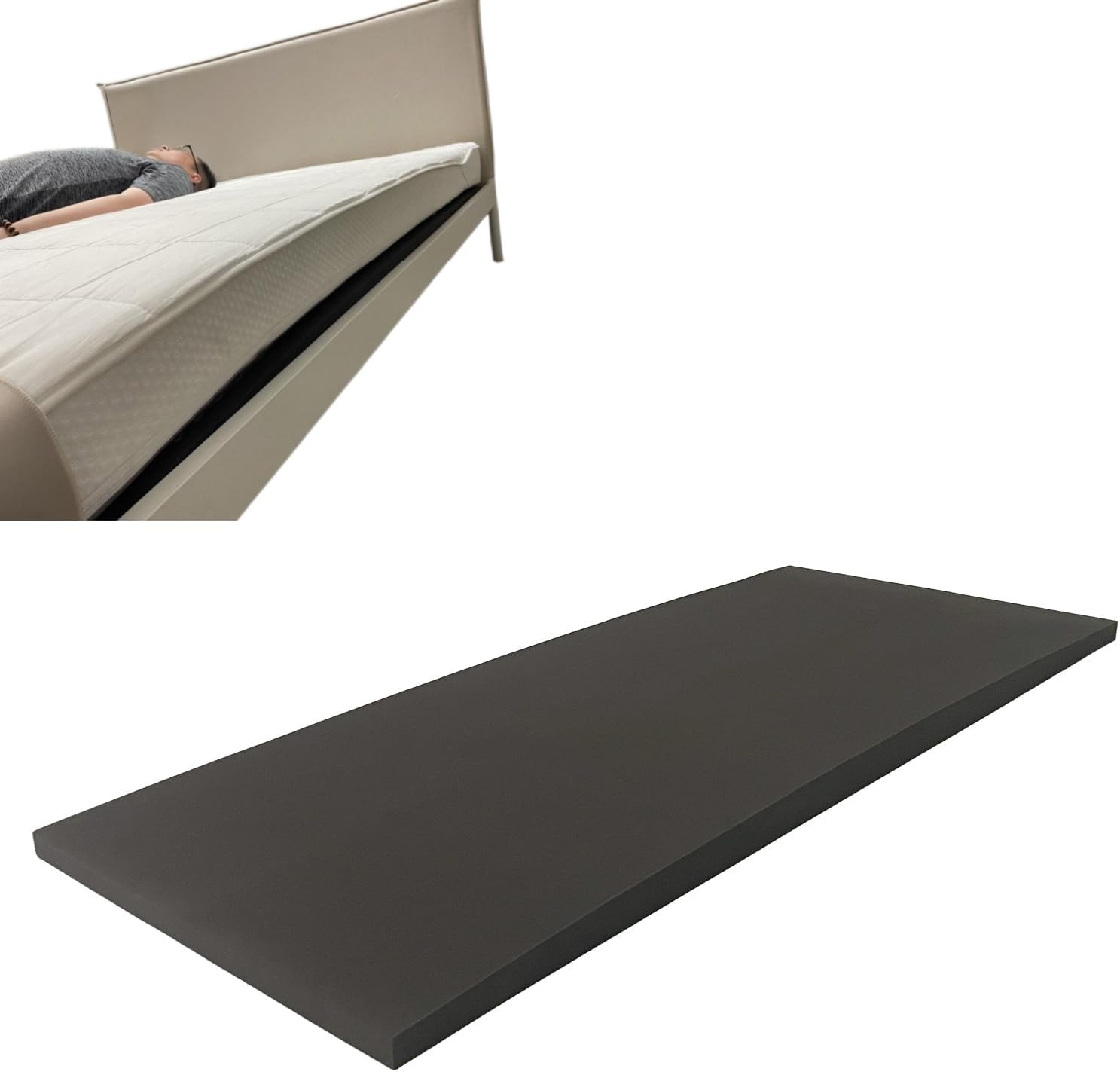 High-Density Foam Mattress Support Board for Sagging Beds, 47x25x2 Inch
