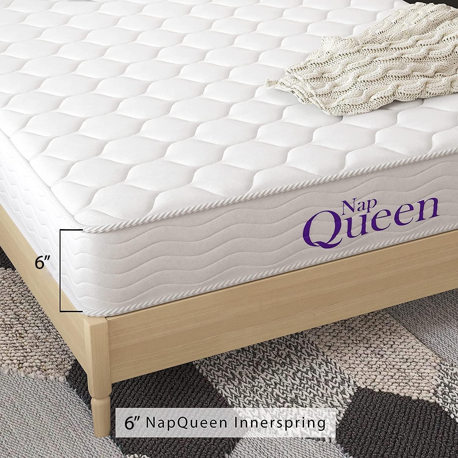 6 Inch Medium Firm Queen Mattress – Breathable, Pressure Relief Comfort in a Box