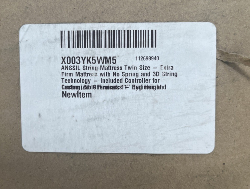 Anssil Flat Grid Plus Twin Mattress Extra Firm With No Spring And 3D Technology