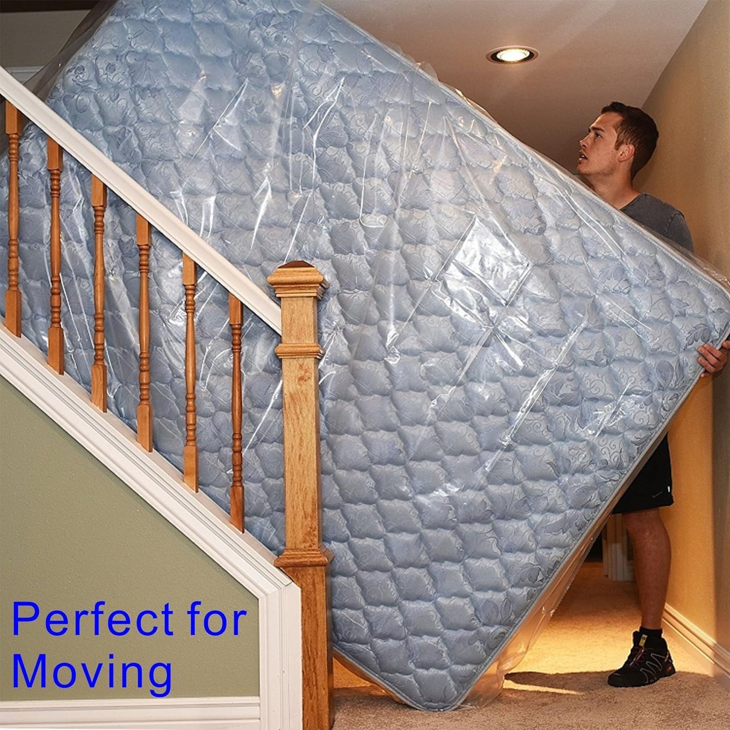 4 Mil Extra Thick Mattress Bags for Moving & Storage – Queen/King Size (2 Pack)