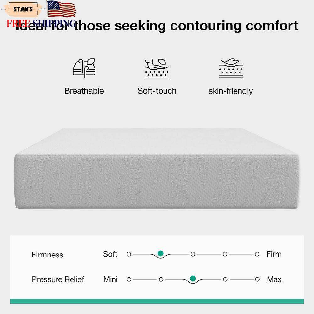 Classic King Medium Gel Memory Foam 12 In. in a Box with Cooling Night Sleep NEW