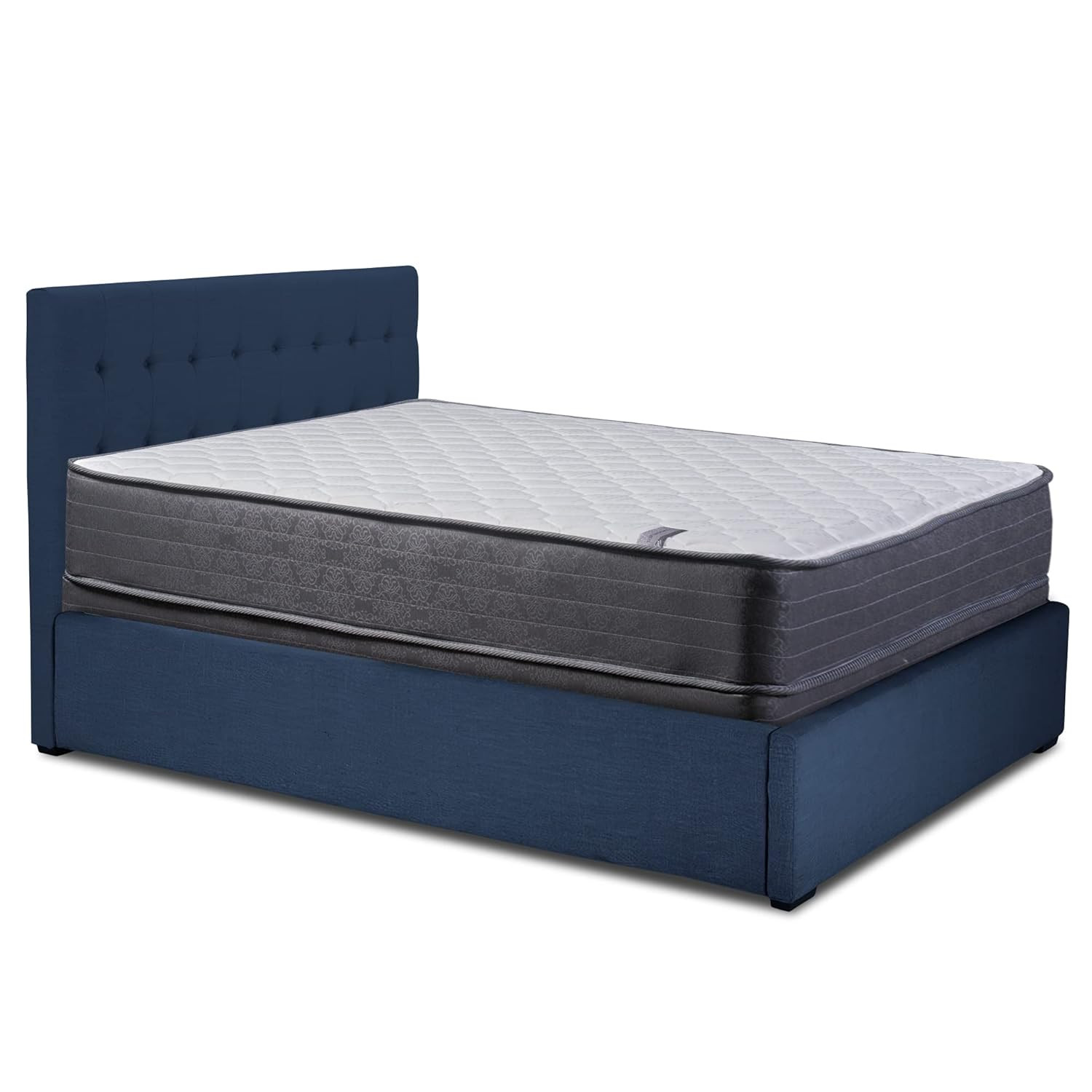 Full XL 10″ Plush Innerspring Mattress & 8″ Wood Box Spring Set