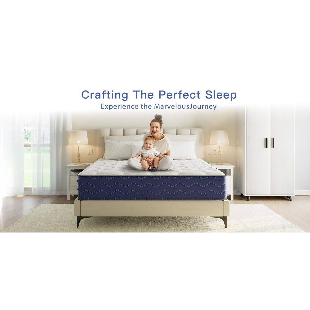 QUEEN Size Firm Memory Foam 12 In. Motion Isolation Innerspring Mattress