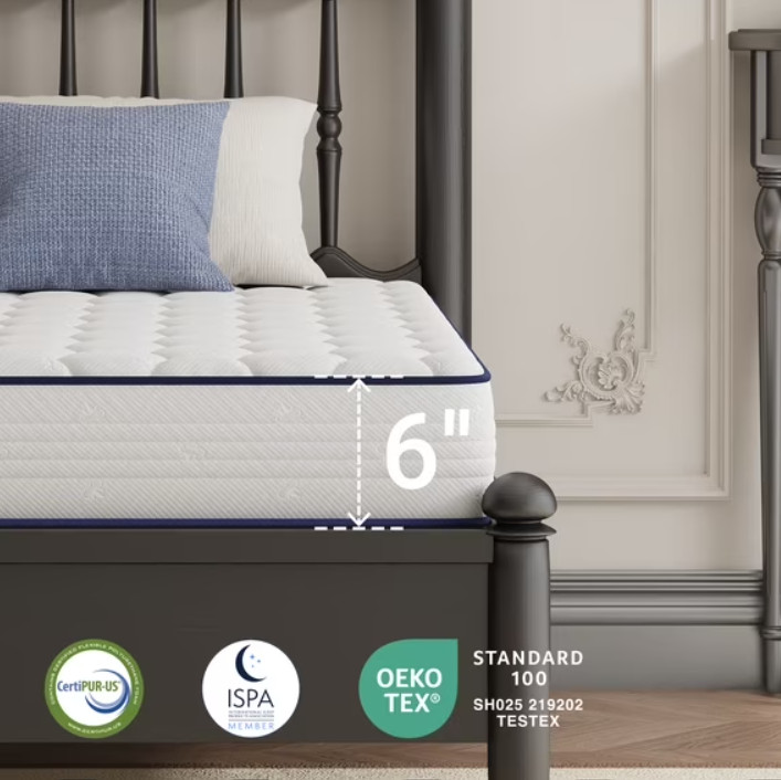 Avenco Pearl 6″ Medium Adult Supportive Innerspring Mattress