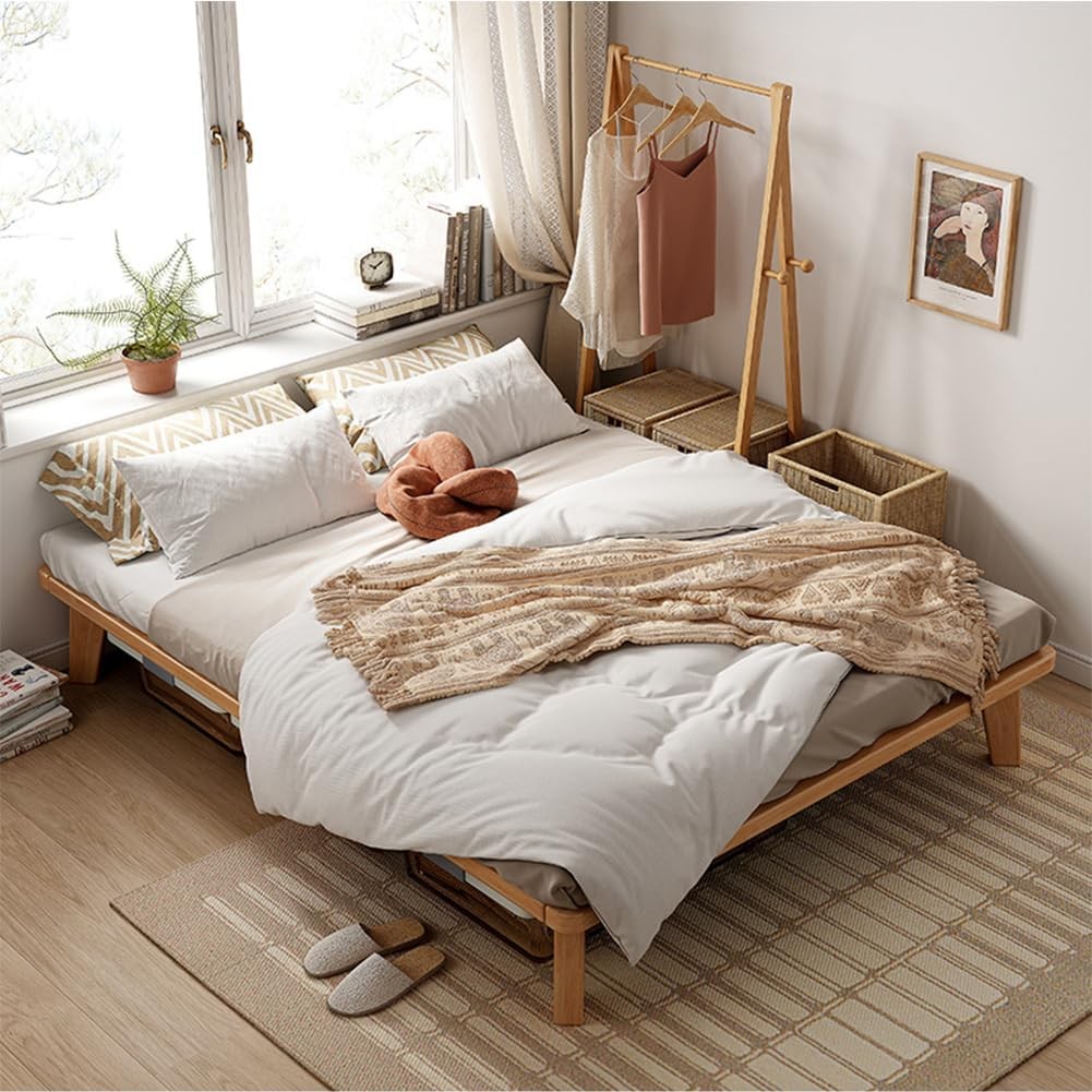 Full Platform Bed Base – 14 Inch Solid Wood Mattr Foundat with