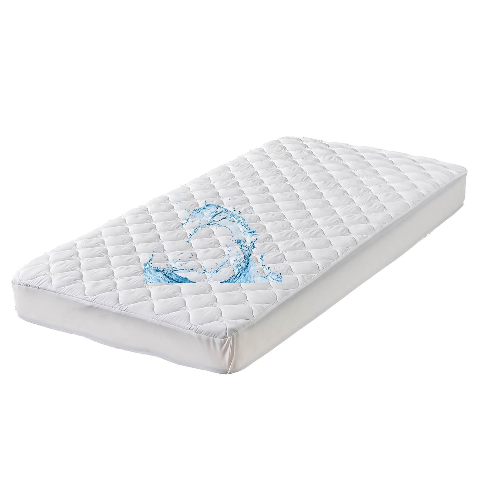 Waterproof Quilted RV Bunk Mattress Bunk=Narrow Twin (30×75), White