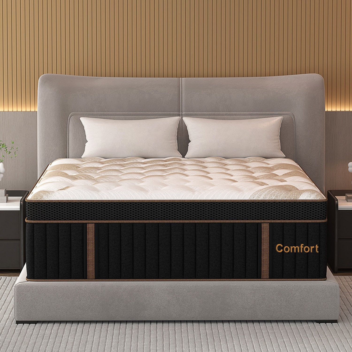12″ 14″Twin Full Queen King Size Gel Memory Foam Spring Mattress In A Box