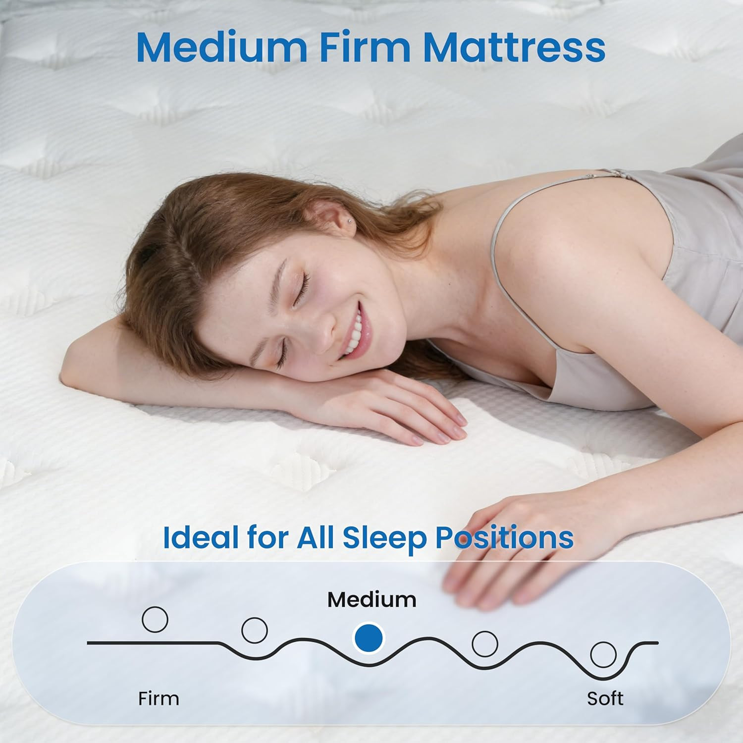 12 Inch Queen Hybrid Mattress in a Box – Memory Foam & Pocket Springs, Medium Fi