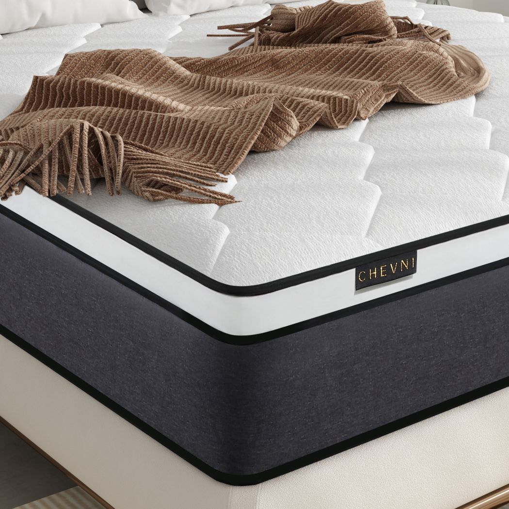 12″/14″ Twin Full Queen King Size Mattress Hybrid Spring Foam White Bed in a Box
