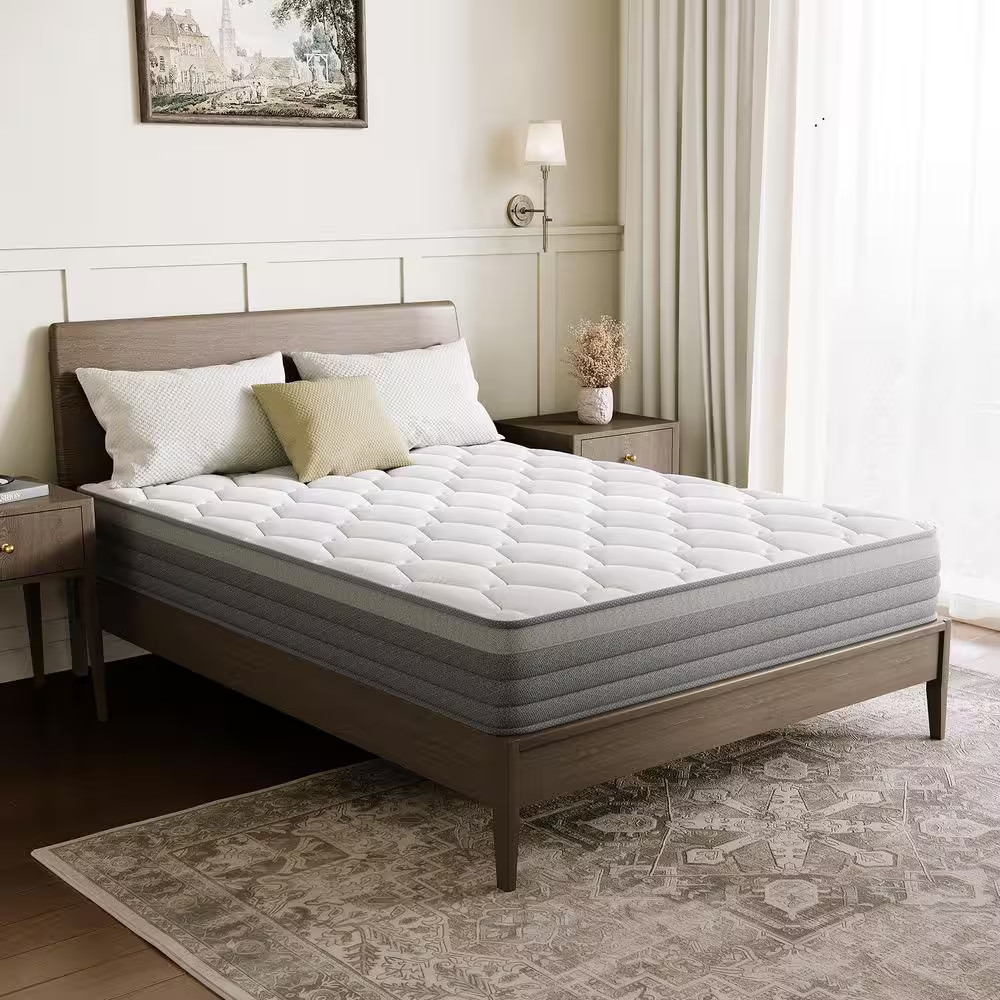 Queen Size Soft Hybrid Gel Memory Foam 10 In. Innerspring Euro Top Support and M