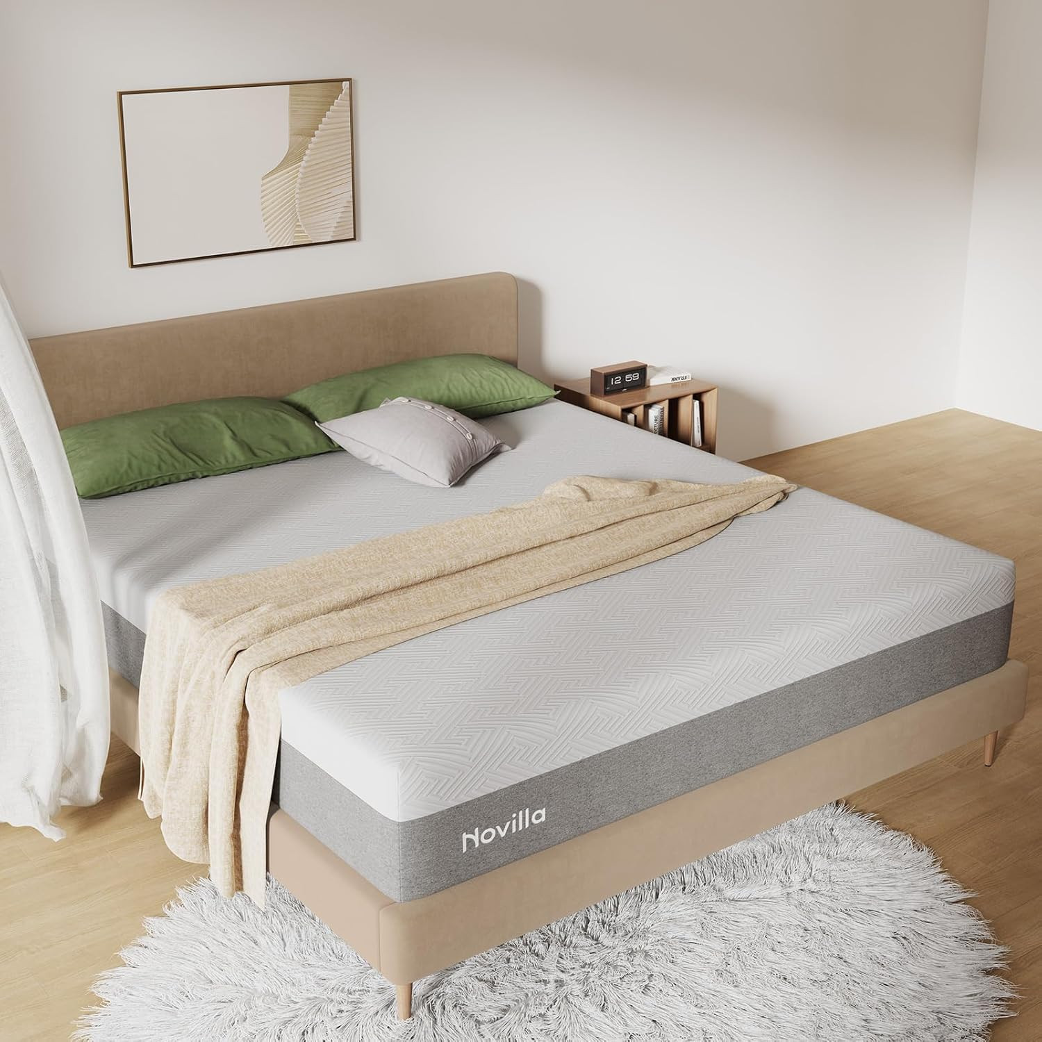 12″ Gel Memory Foam California King Mattress for Cool Sleep & Comfort