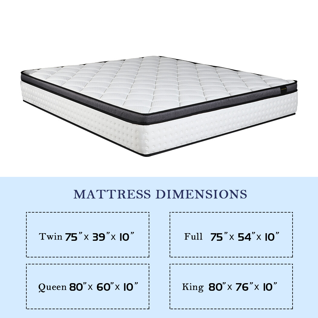12” Memory Foam Mattress Hybrid InnerSpring Twin Full Queen King Size in Box