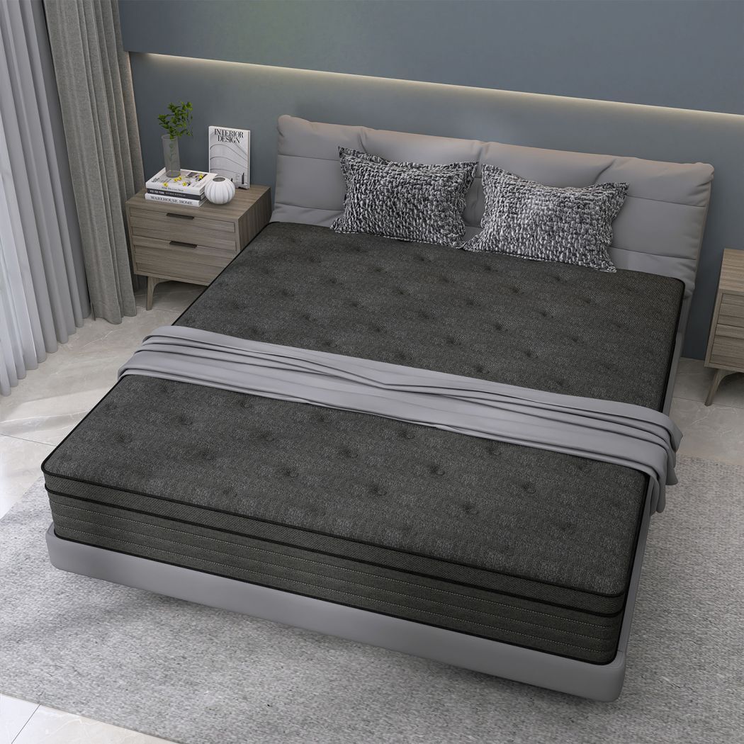 12″14″ Mattress in A Box Hybrid InnerSpring Twin Full Queen King Size Cool Black