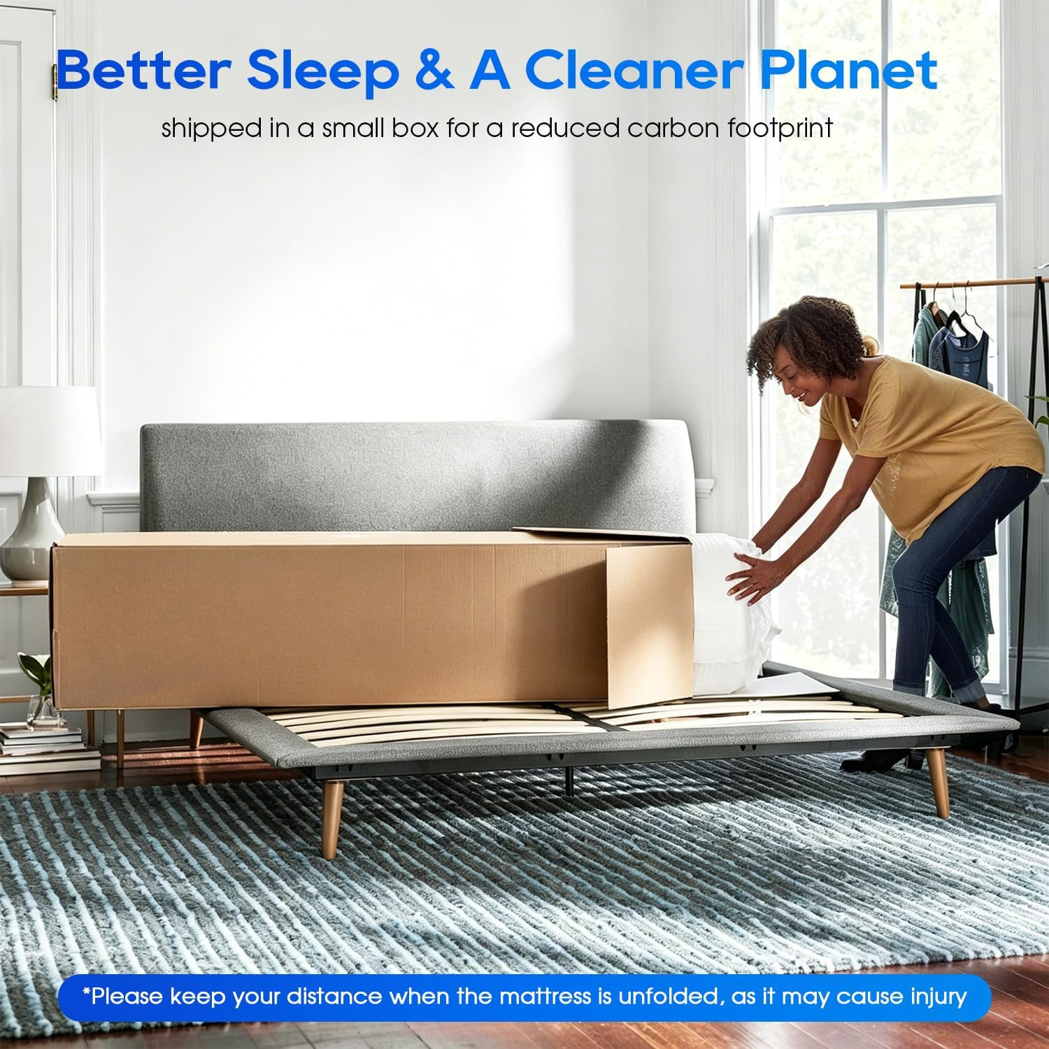 | 5 Inch Queen Mattress | Medium Firm | Gel Memory Foam Mattress | White | Bed i