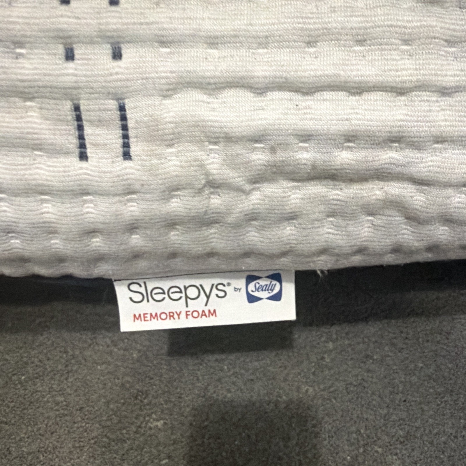 Sealy Sleepy’s Full Memory Foam Mattress Soft Firmness White- (Used Once)