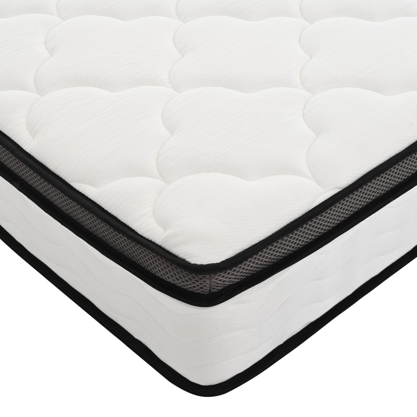 12 Inch Queen Hybrid Mattress with Bamboo Cover, Memory Foam & Pocket Coils
