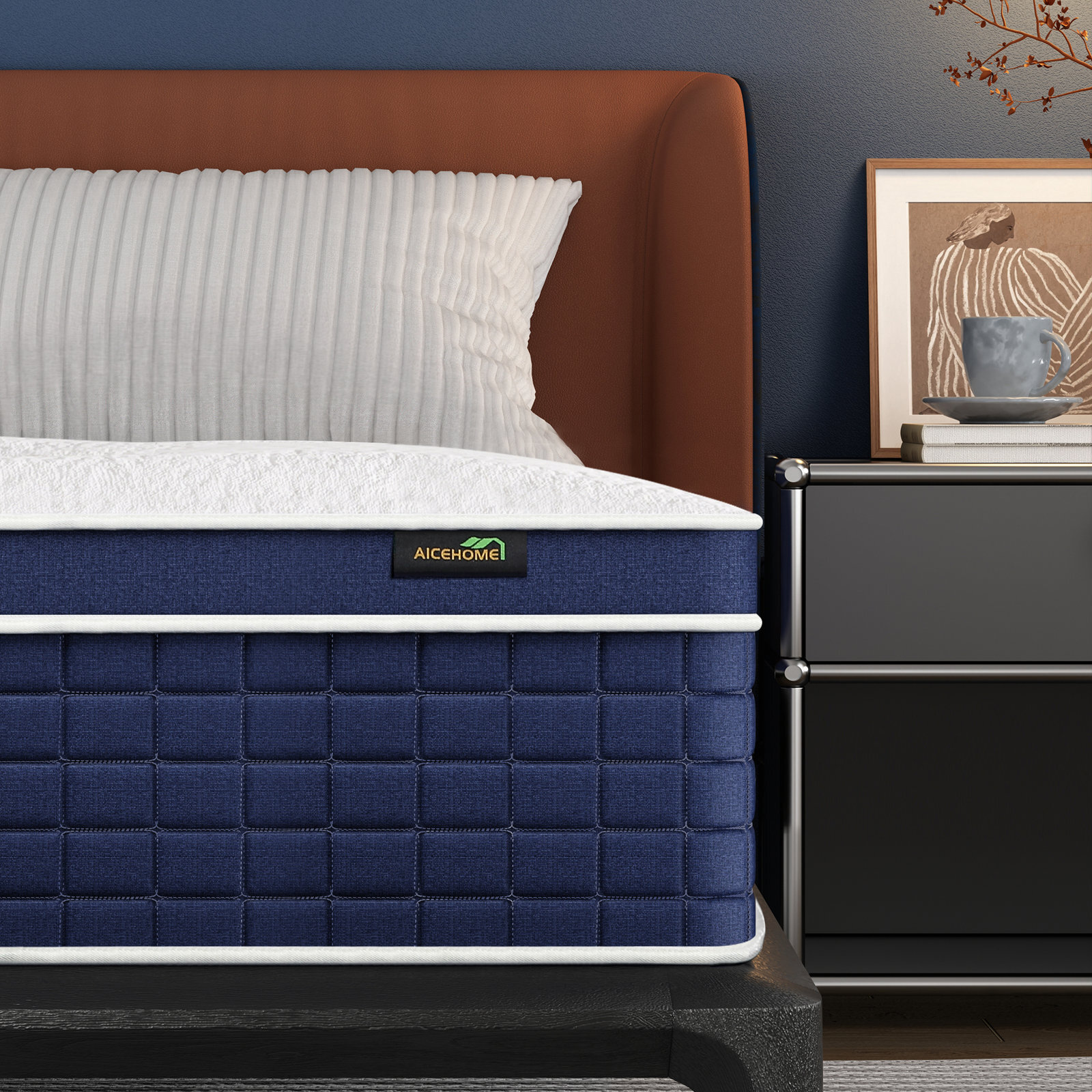 14″ 12″ Twin Full Queen King Hybrid Memory Foam Mattress Spring Bed In A Box