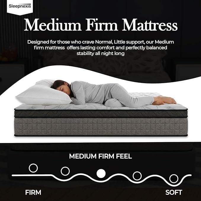 Sleepnexis Luxury Hybrid Mattress Cooling Comfort and Pressure Relief