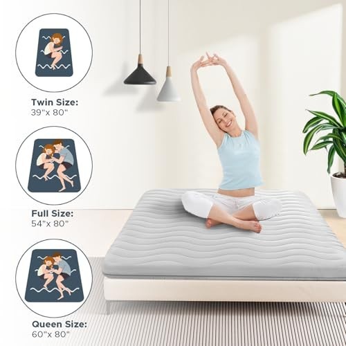 Foldable Japanese Futon Mattress – 3.5″ Thick Foam Sleeping Pad for Kids & Adult
