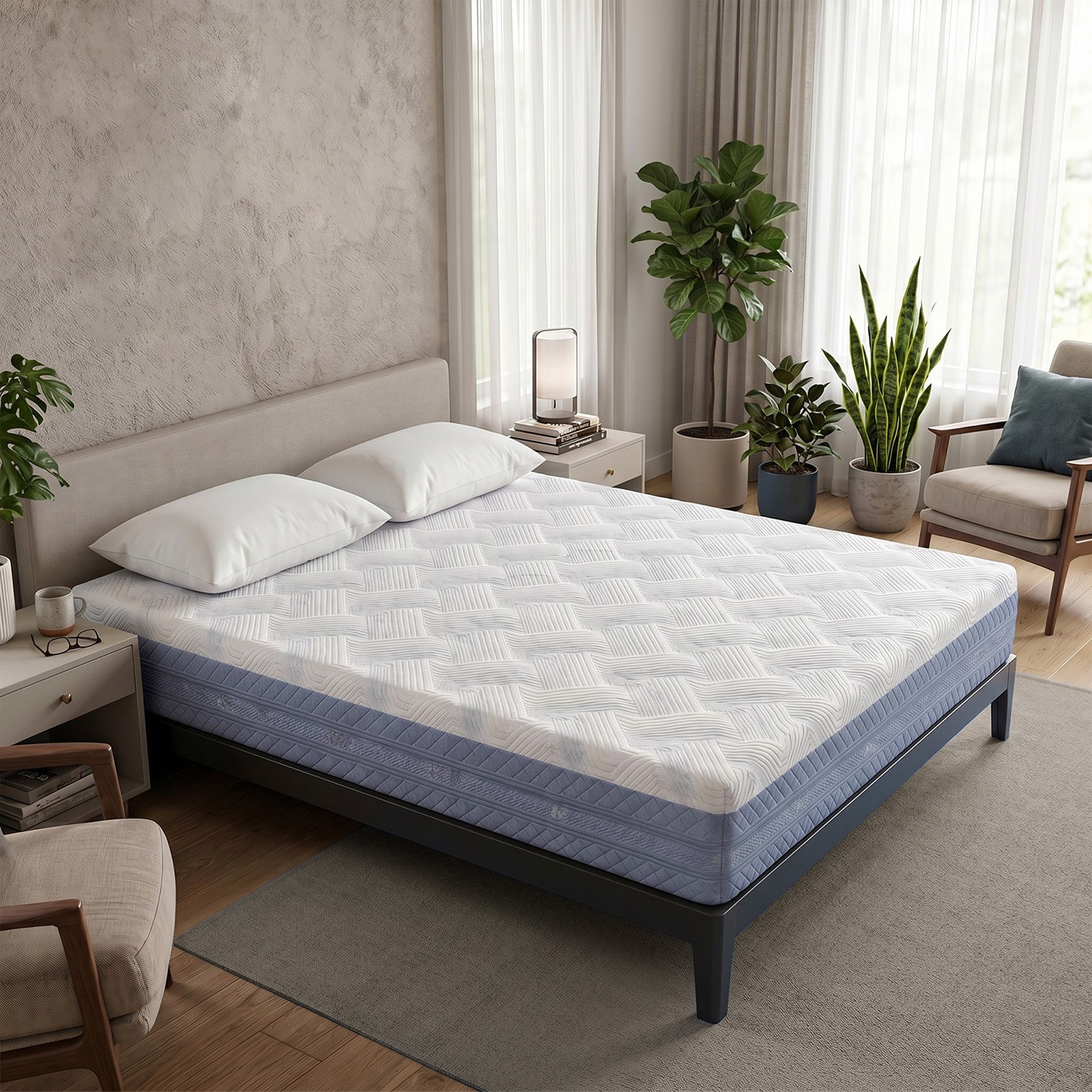 Queen Size Memory Foam Mattress 10 Inch Multi-Layer Foam Compressed Boxed