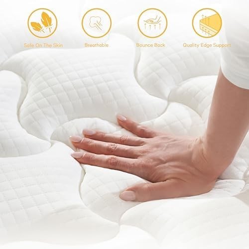 12 Inch Queen Mattress in a Box Hybrid Gel Memory Foam Pocket Spring Soft Plush