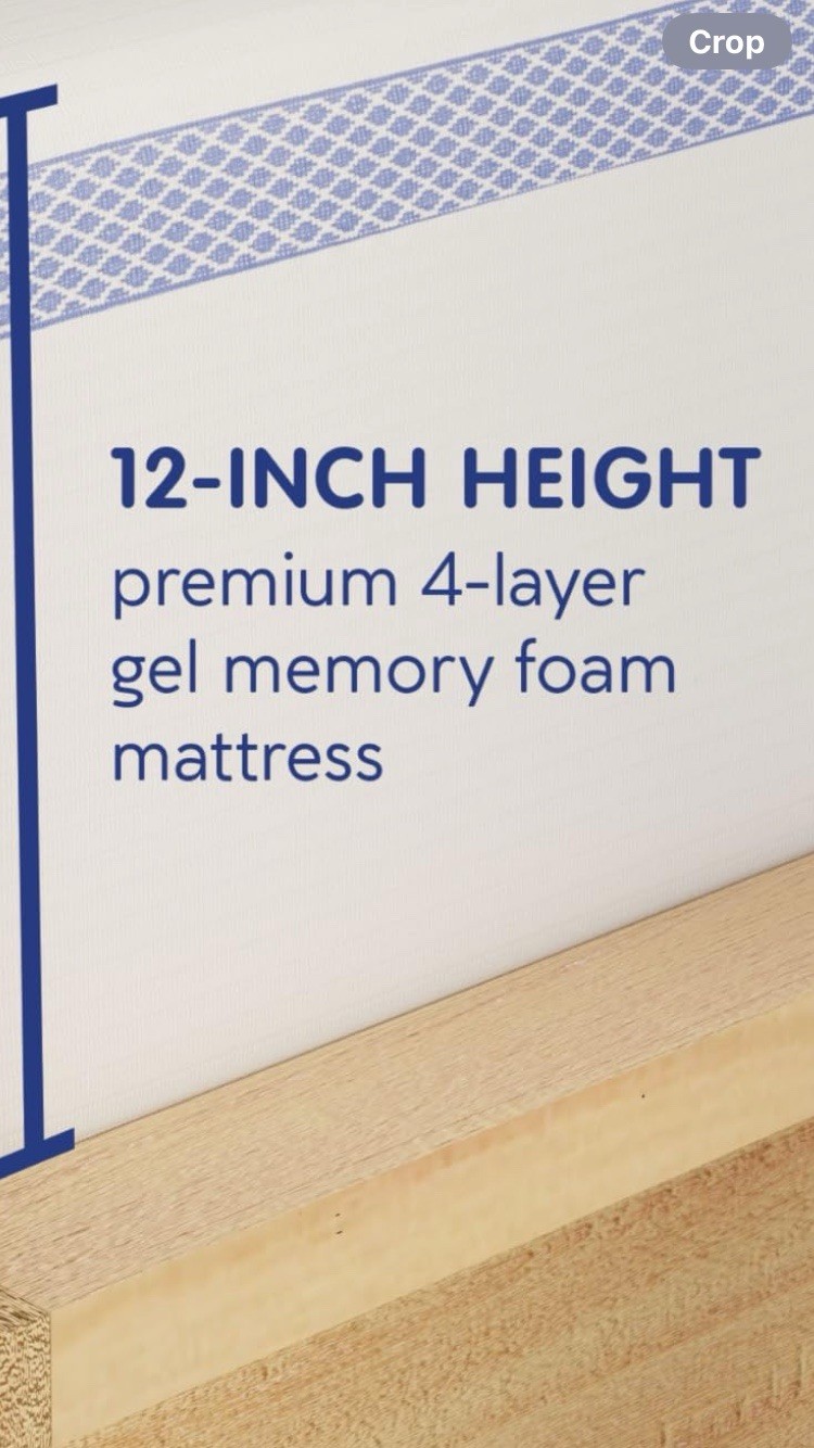 12-Inch Gel Memory Foam Mattress Bed in a Box Twin BONUS PROTECTOR Certi-Pur