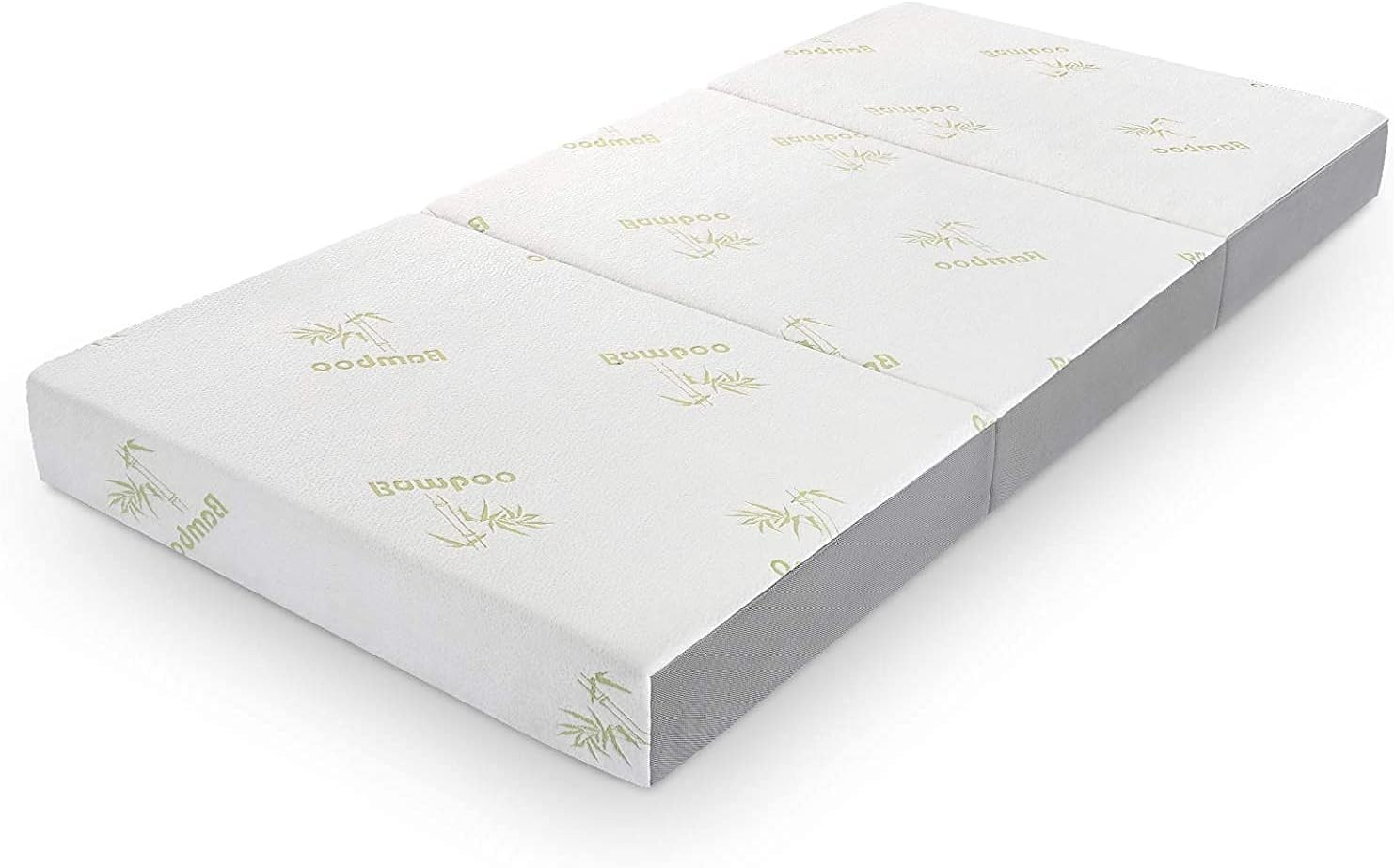 Portable 6-Inch Twin Folding Mattress – Trifold Memory Foam with Removable Cover