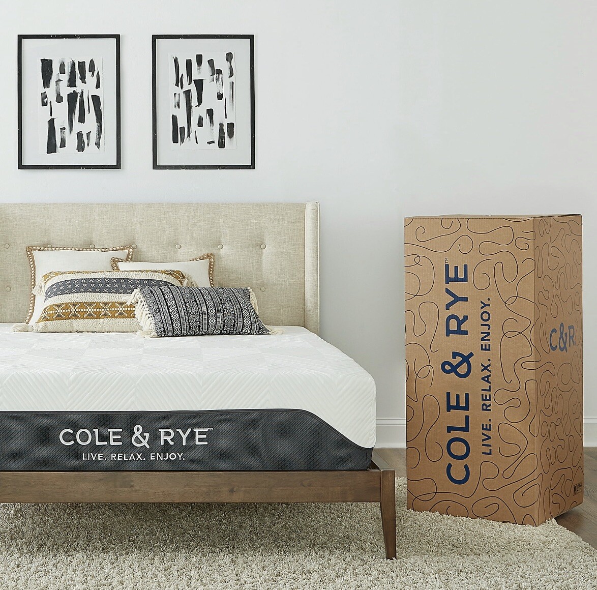 Cole & Rye Spirit 12” medium plush hybrid of Gel memory foam and spring Mattress