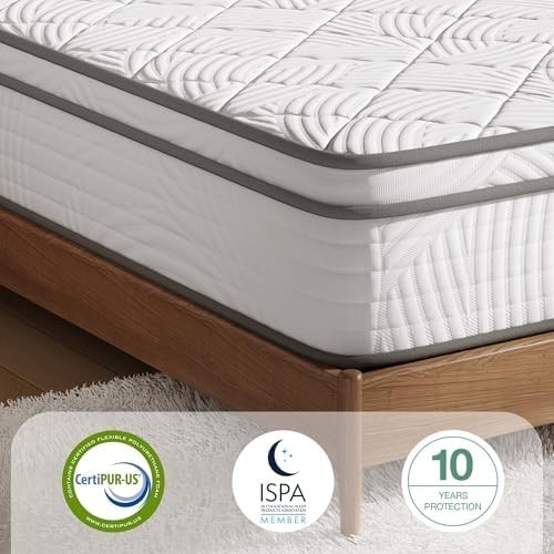 10″ Colchones TWIN Size De Espuma 10 Pulgadas Memory Foam Mattress Cooling Bed