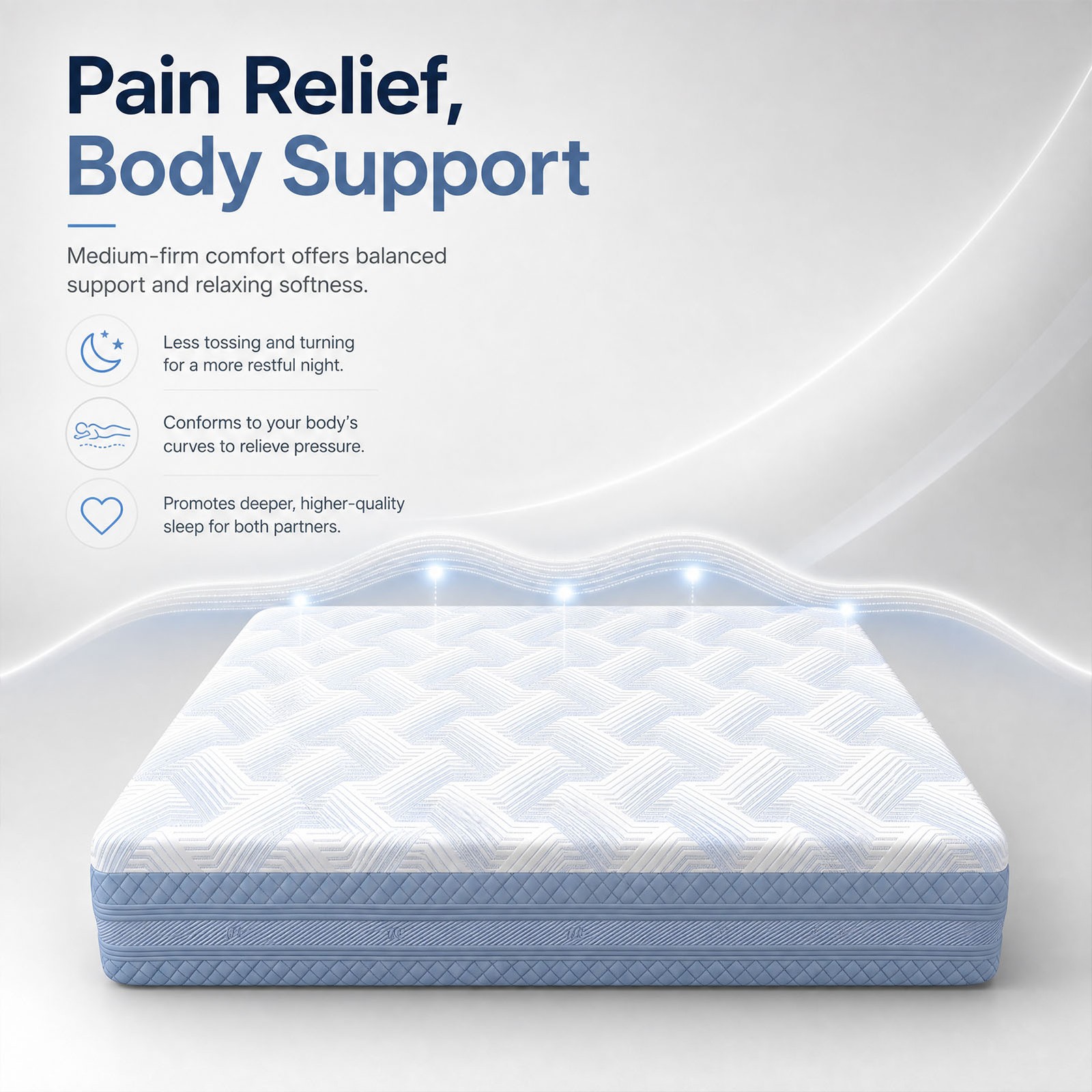 Queen Size Memory Foam Mattress 10 Inch Multi-Layer Foam Compressed Boxed